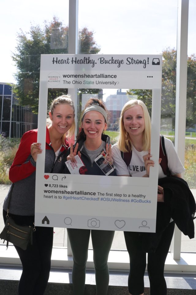 Ohio State students at the October 28th Heart Health screening, at one of the three screenings on campus this fall.